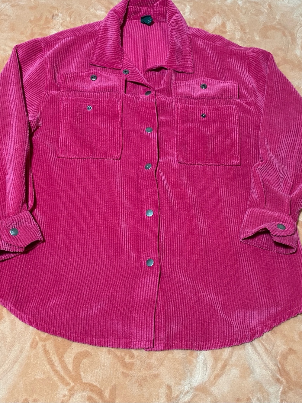 Wild Fable Hot Pink Wide Wale Corduroy Jacket Oversized Shacket M